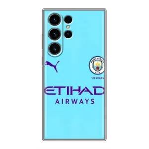 Силиконовые Чехлы принт Футбол на Samsung Galaxy S23 Ultra (Man City)