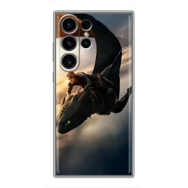 Чехол с рисунком «Полет Беззубика» для Samsung Galaxy S23 Ultra