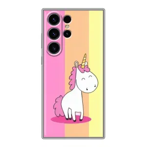 Чехол Unicorn на Samsung Galaxy S23 Ultra (Радужный Единорог)