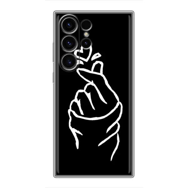 Чехол с рисунком «Сердце на черном» для Samsung Galaxy S23 Ultra Чехол с рисунком «Сердце на черном» для Samsung Galaxy S23 Ultra