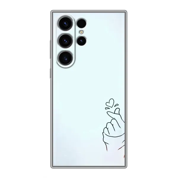 Чехол с рисунком «Сердце на голубом» для Samsung Galaxy S23 Ultra Чехол с рисунком «Сердце на голубом» для Samsung Galaxy S23 Ultra
