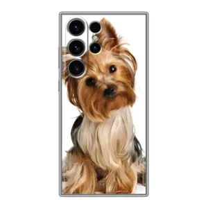 Чехол (ТПУ) Милые собачки для Samsung Galaxy S23 Ultra (Собака Терьер)