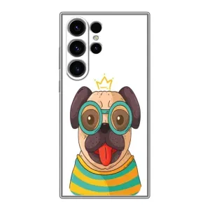 Бампер для Samsung Galaxy S23 Ultra с картинкой "Песики" (Собака Король)