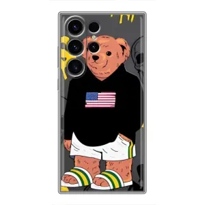 Чехлы Мишка Тедди для Самсунг С23 Ультра (Teddy USA)