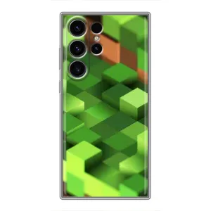 Чехлы для Samsung Galaxy S23 Ultra (Персонажи Майн Крафт) (Текстура)