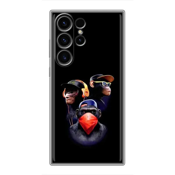 Чехол с рисунком «Три обезьяны» для Samsung Galaxy S23 Ultra Чехол с рисунком «Три обезьяны» для Samsung Galaxy S23 Ultra