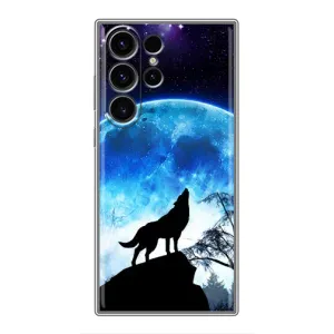 Чехол с Волком на Samsung Galaxy S23 Ultra (Воет на луну)