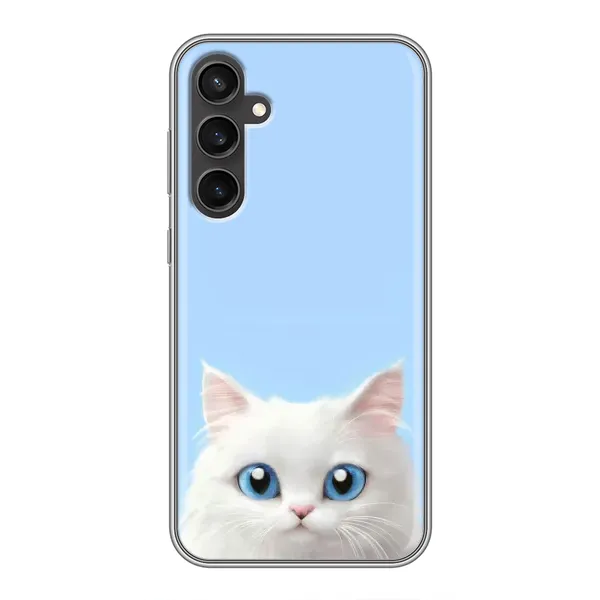 Чехол с рисунком «Белый кот» для Samsung Galaxy S23 Чехол с рисунком «Белый кот» для Samsung Galaxy S23