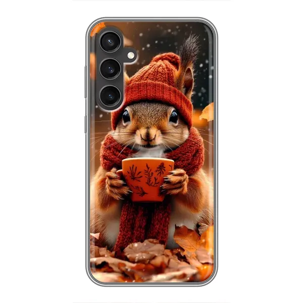 Чехол с рисунком «Белка с кофе» для Samsung Galaxy S23 Чехол с рисунком «Белка с кофе» для Samsung Galaxy S23