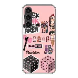 Чехлы с картинкой для Samsung Galaxy S23 (BLACK PINK коллаж)
