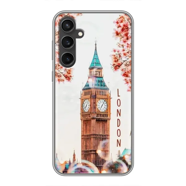 Чехол с рисунком «Часы Лондон» для Samsung Galaxy S23
