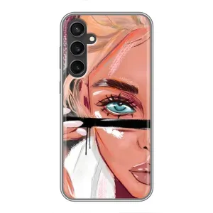 Силіконовый Чохол на Samsung Galaxy S23 з картинкой Модных девушек (Дівчина та вії)