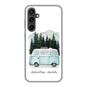Силиконовый бампер с картинкой машины на Samsung Galaxy S23 (Домик на колесах)
