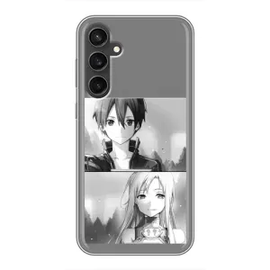 Чехол с персонажами АНИМЕ на Samsung Galaxy S23 (Кирито-Асуна)