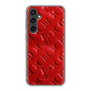 Текстурный Чехол Louis Vuitton для Самсунг С23 (Красный ЛВ)