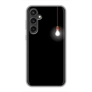 Чохол з картинками на чорному фоні для Samsung Galaxy S23 (Лампочка)