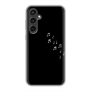 Чохол з картинками на чорному фоні для Samsung Galaxy S23 (Ноти)