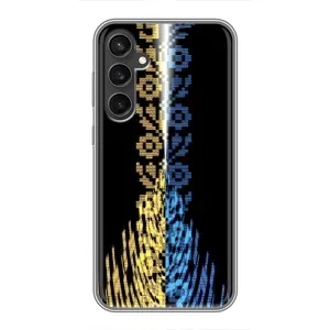 Силиконовый Чехол на Samsung Galaxy S23 (Патриотическая вышиванка)