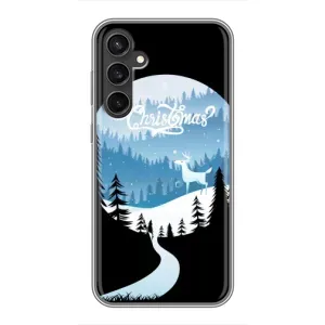 Силиконовый бампер на рождество для Samsung Galaxy S23 (Рождественский Олень)