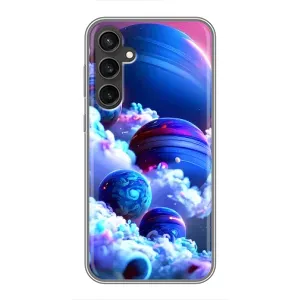 Чехлы КОСМОС для Samsung Galaxy S23 (Синие планеты)
