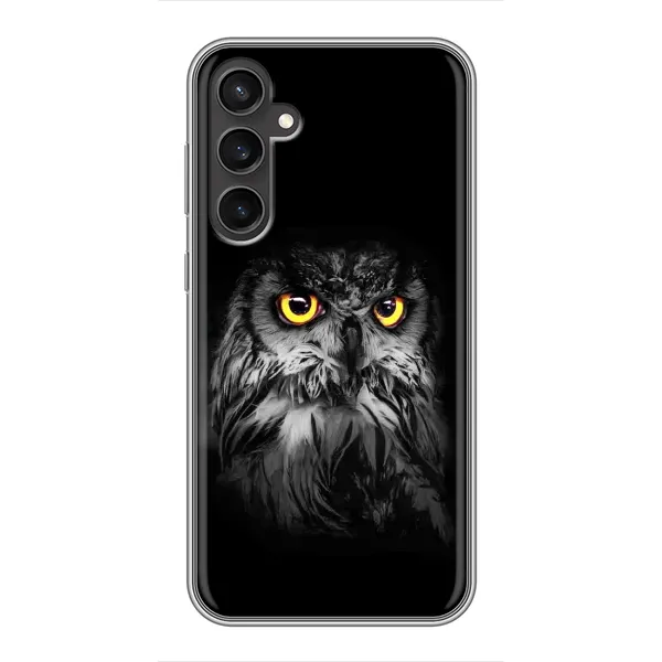Чехол с рисунком «Сова на чёрном» для Samsung Galaxy S23 Чехол с рисунком «Сова на чёрном» для Samsung Galaxy S23