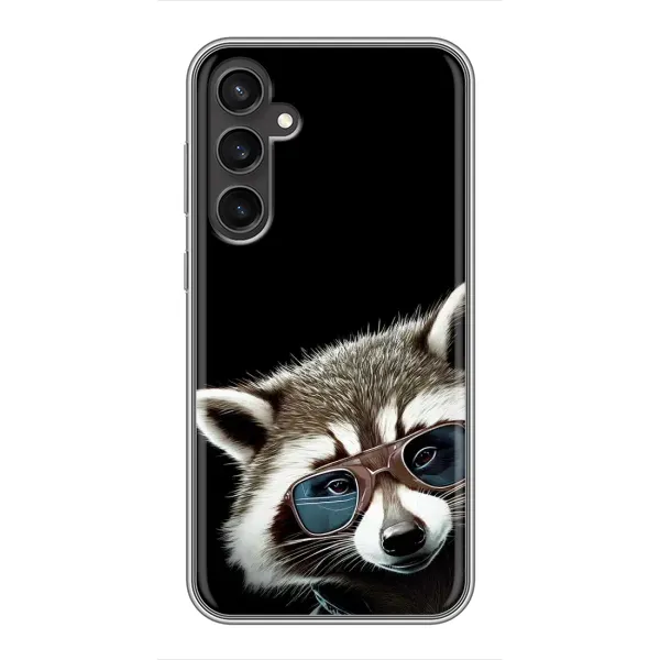 Чехол с рисунком «Стильный Енот» для Samsung Galaxy S23 Чехол с рисунком «Стильный Енот» для Samsung Galaxy S23