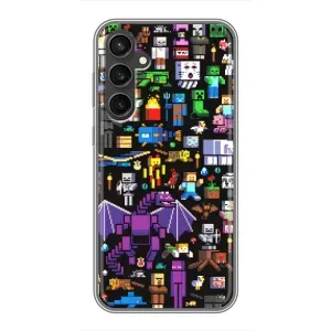 Чохол майнкрафт для Samsung Galaxy S23 (Усі персонажі)