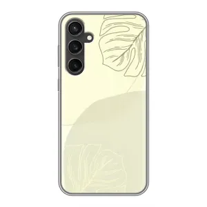 Чехол цветочный дизайн для Samsung Galaxy S23 (Зелёный фон)
