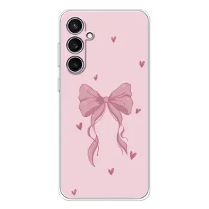 Чехол банты для Samsung Galaxy S24 FE (Бант на розовом)
