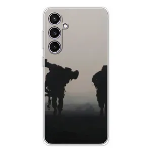 Чохли на військову тематику для Samsung Galaxy S24 FE (Бій солдат)