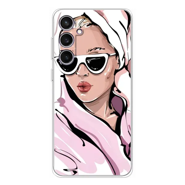 Чехол с рисунком «Девушка в халате» для Samsung Galaxy S24 FE