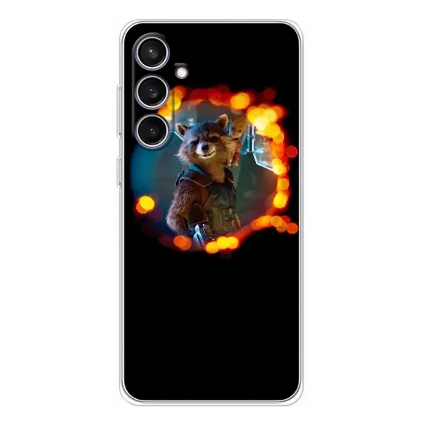 Чехол с рисунком «Енот Ракета» для Samsung Galaxy S24 FE