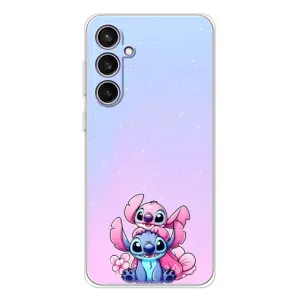 Чехол с рисунком Стич для Samsung Galaxy S24 FE (Энджл и Стич)