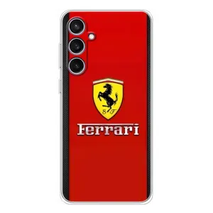 Силіконовий бампер з картинкою машини на Samsung Galaxy S24 FE (Ferrari Logo)