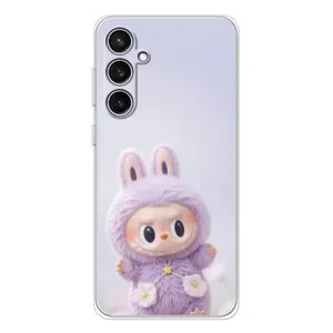 Чехол с принтом Лабубу для Samsung Galaxy S24 FE (Фиолетовый Лабубу)