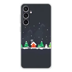 Силіконовий бампер на різдво для Samsung Galaxy S24 FE (Місто зимове)
