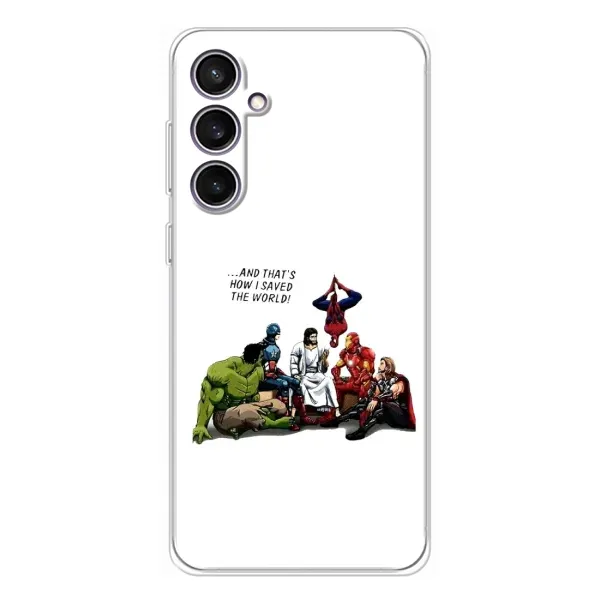Чехол с рисунком «Иисус супергерой» для Samsung Galaxy S24 FE Чехол с рисунком «Иисус супергерой» для Samsung Galaxy S24 FE