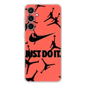 Силиконовый Чехол Nike Air Jordan на Гелекси С24 FE (Just Do It)