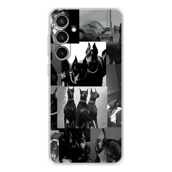 Чехол с рисунком «Коллаж Доберман» для Samsung Galaxy S24 FE Чехол с рисунком «Коллаж Доберман» для Samsung Galaxy S24 FE
