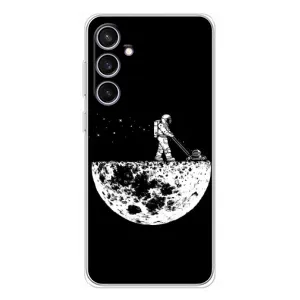 Силиконовый Чехол с принтом "Космонавты" на Samsung Galaxy S24 FE (Космонавт)