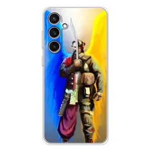 Чохол з картинкою (Патріотичний КОЗАК) на Samsung Galaxy S24 FE (КОЗАК з крилами)