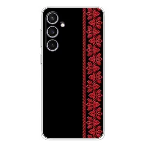 Силіконовый Чохол на Samsung Galaxy S24 FE (Червона вишиванка)