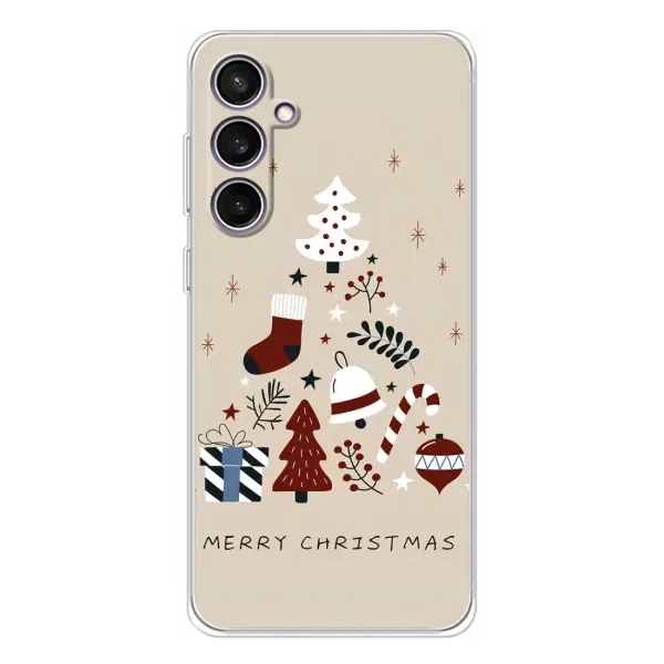 Чехол с рисунком «Merry Christmas» для Samsung Galaxy S24 FE Чехол с рисунком «Merry Christmas» для Samsung Galaxy S24 FE