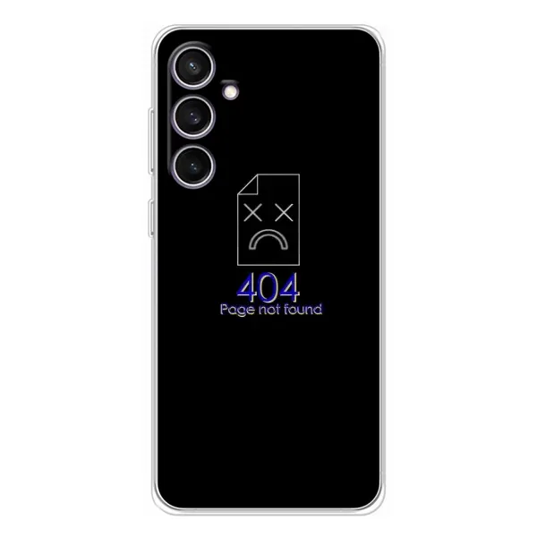Чехол с рисунком «Ошибка 404» для Samsung Galaxy S24 FE Чехол с рисунком «Ошибка 404» для Samsung Galaxy S24 FE