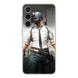 Силиконовый чехол с картинкой "Герой Pubg" на Samsung Galaxy S24 FE (Пабг)