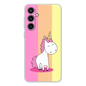 Чехол Unicorn на Samsung Galaxy S24 FE (Радужный Единорог)