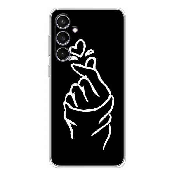 Чехол с рисунком «Сердце на черном» для Samsung Galaxy S24 FE Чехол с рисунком «Сердце на черном» для Samsung Galaxy S24 FE