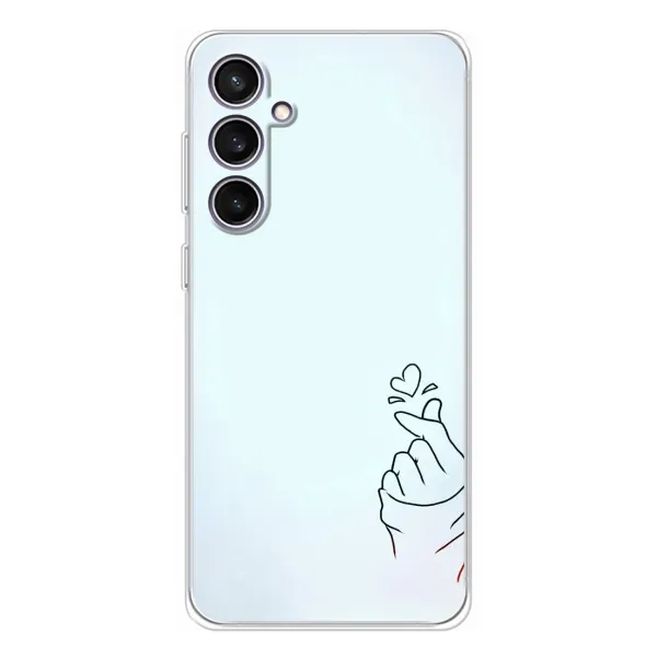 Чехол с рисунком «Сердце на голубом» для Samsung Galaxy S24 FE Чехол с рисунком «Сердце на голубом» для Samsung Galaxy S24 FE