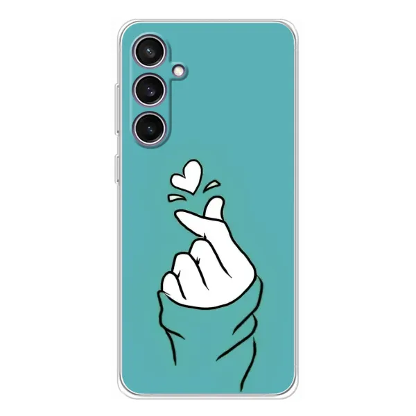 Чехол с рисунком «Сердечко на бирюзовом» для Samsung Galaxy S24 FE Чехол с рисунком «Сердечко на бирюзовом» для Samsung Galaxy S24 FE