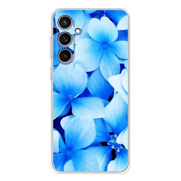 Чехол с рисунком «Синие цветы» для Samsung Galaxy S24 FE Чехол с рисунком «Синие цветы» для Samsung Galaxy S24 FE